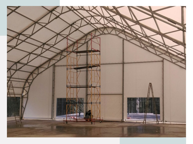 Шатровые ангары в Ефремах