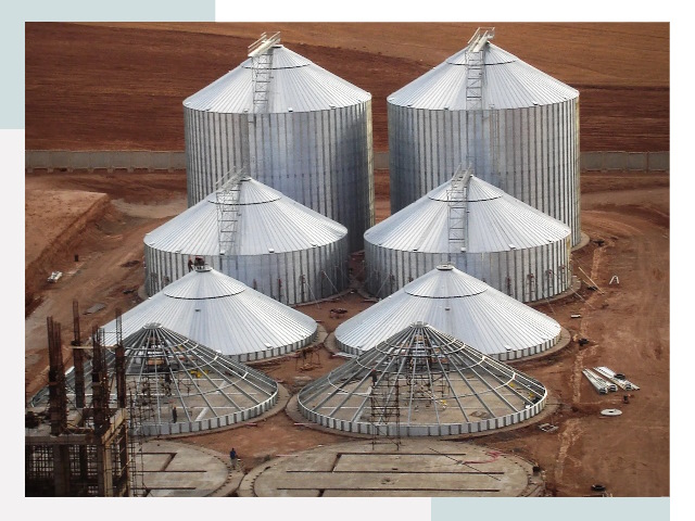 Строительство зерновых силосов в Ефремах