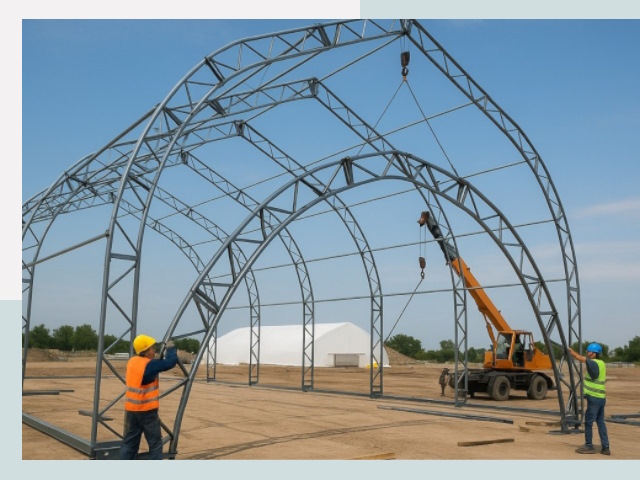 Монтаж ангаров в Ефремах от 615 руб. - Надежно и быстро